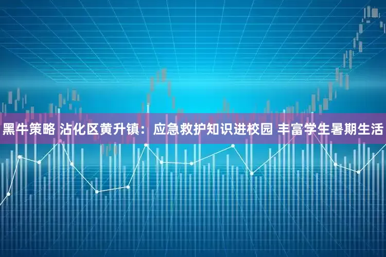 黑牛策略 沾化区黄升镇：应急救护知识进校园 丰富学生暑期生活